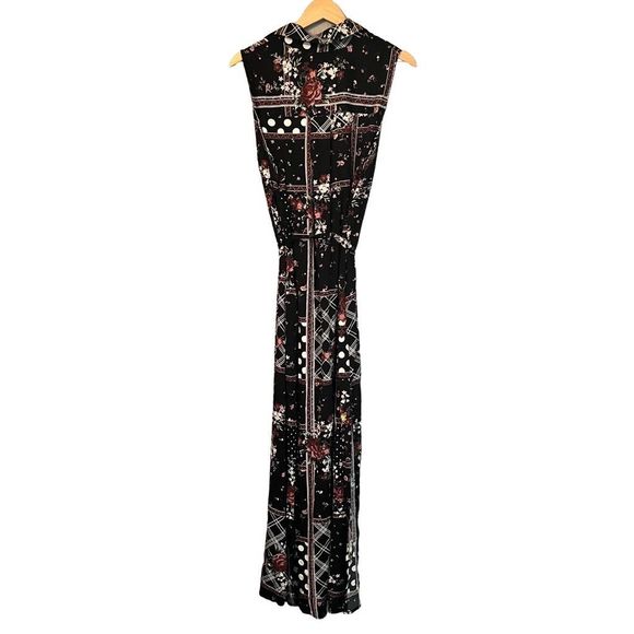 torrid Dresses & Skirts - Torrid Maxi Challis Shirt Dress Pattern Black Size 1 (14-16)